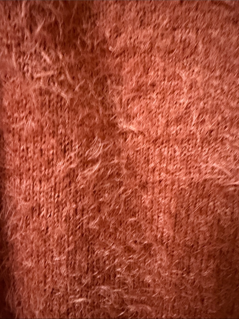wild fable Rust Orange Fluffy Square-Neck Sweater - Picture 2 of 3